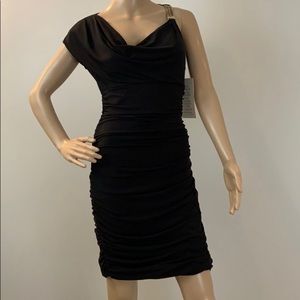 Boston Proper chain detail ruched dress